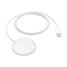 Load image into Gallery viewer, Circular Magnetic Wireless Charging Pad With Integrated USB-C Cable, Portable Inductive Charger For Qi-Enabled Smart Devices