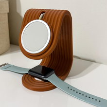 Load image into Gallery viewer, Dual Device Charging Dock, Multi Functional Holder For Magnetic Phone Charger And Smart Wearable Device Charger