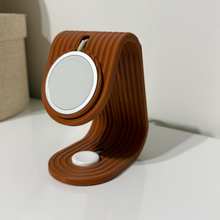 Load image into Gallery viewer, Dual Device Charging Dock, Multi Functional Holder For Magnetic Phone Charger And Smart Wearable Device Charger