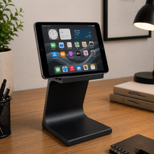Load image into Gallery viewer, Adjustable Desktop Device Cradle, Minimalist Elevated Support Holder For Tablets And Portable Touchscreen Gadgets