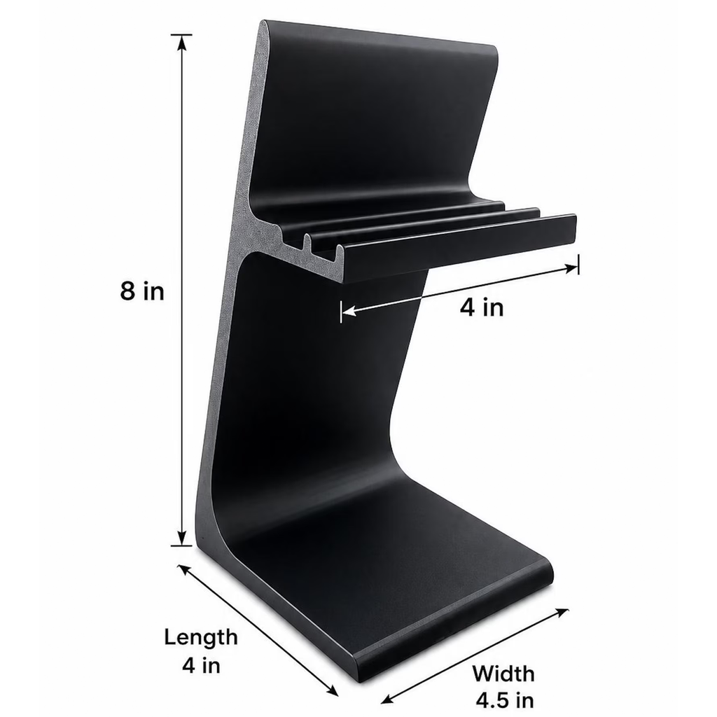 Adjustable Desktop Device Cradle, Minimalist Elevated Support Holder For Tablets And Portable Touchscreen Gadgets