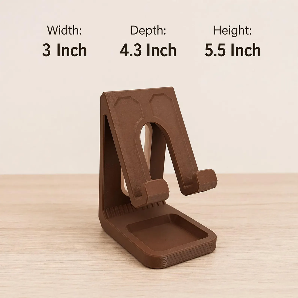 Dual-Function Desktop Device Support Bracket, Integrated Smartphone Holder With Built-In Storage Compartment For Audio Accessories