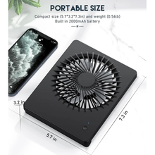 Load image into Gallery viewer, Slim Foldable Personal Desk Fan, 180-Degree Tilting Rechargeable Fan With 3 Adjustable Wind Modes &amp; Dual Power Options